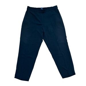 J CREW JAMIE PANTS BLACK Trousers PULL ON  Workwear Elastic Waist Womens Size 14